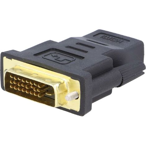 Adaptateur HDMI 1.4 femelle vers DVI-D male noir