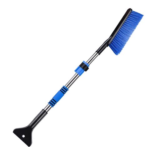 Grattoir à glace pour pare-brise avec brosse à neige intégrée, brosse à neige et grattoir à glace pour voiture - Outil de déneigement pour pare-brise