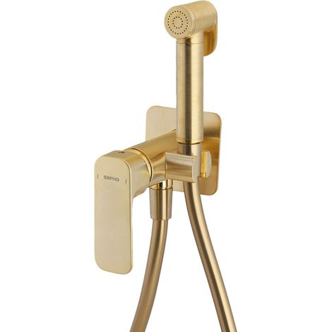 Sapho Spy - Unterputz-Bidetarmatur mit Stop-Dusche, mattgold PY13/19 (1/3)