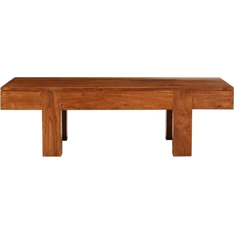 Maison Exclusive - Couchtisch Massivholz mit Honigfarbenem Finish (1/5)