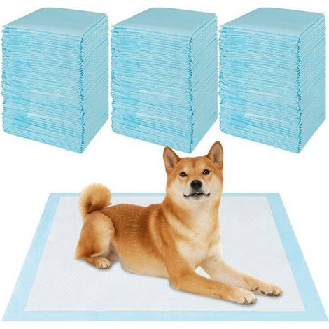 Tapis d'éducation pour chiens 90 x 60 cm avec 150 pièces, 6 couches absorbantes et noyau SAP, pour chiot, cage et voyage (1/5)