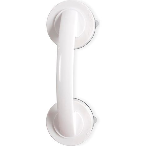 Poignée de miroir en verre à ventouse solide, poignée de porte de réfrigérateur, poignée de salle de bain à ventouse(blanc, grand) (1/5)