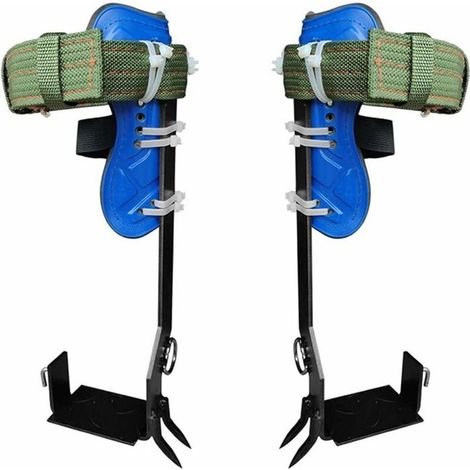 Ensemble de pointes d\'escalade d\'arbre avec sangles de ceinture de harnais de sécurité réglables, kit d\'escalade d\'arbre avec 2 (1/4)
