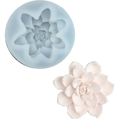 Moule à Savon en Forme de Succulente en Silicone pour la Création Manuelle (1/4)