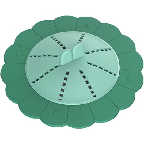 Couvercle de bonde de sol pour évier, filtre en silicone pour salle de bain et cuisine (vert, taille unique) (1/3)