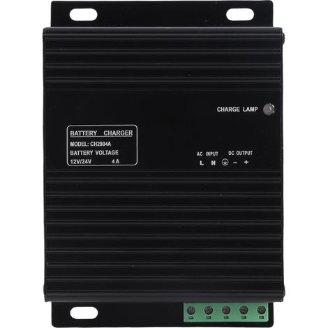 Caricabatterie intelligente 12V/24V 4A per generatori diesel, caricabatterie automatico per batterie al piombo con display a LED (1/5)