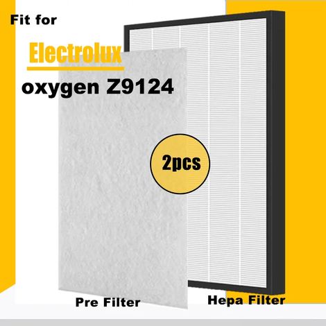 Filtre HEPA de rechange à charbon actif (avec préfiltre) compatible avec les purificateurs d'air Electrolux Z9124, Z9123 et Z9122. (1/4)