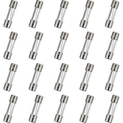 T7AL250V 20 pièces 5x20mm fusible en verre à fusion lente 7A 250V 0.2 x 0.78 pouces fusible à retardement (1/4)