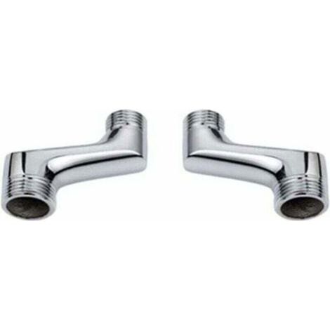 HOXILEELEORaccord coudé de douche - PZCC - Chrome A - Laiton - Bras pivotant 56–244 mm - Finition chromée anti-corrosion (1/3)