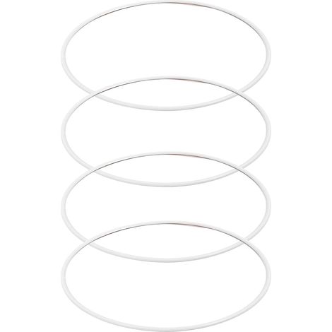 4pcs 18 Pouces Bague de Protection de Bord de Roue Blanche, ABS ABS Self Adhesive Rim Guard Trim pour les Voitures Universelles avec Bords de Roue à Roues Plates (1/5)