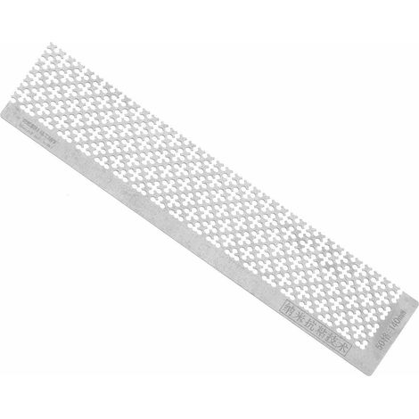 Règle à strass en acier inoxydable avec grille vierge et pointe de perçage pour loisirs créatifs 5D (140 mm) (1/5)