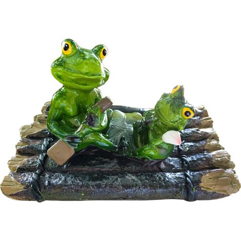 Décoration d'étang flottant, radeau en résine amusant et réaliste, Statue de grenouille, jardin 18x10,5x10cm (1/5)