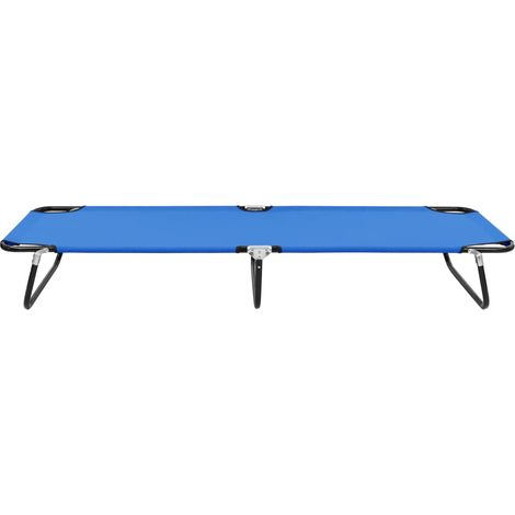 Chaise longue  Transat  Bain de soleil pliable Bleu Acier (1/5)