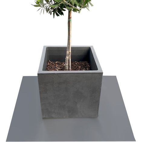 Untersetzer für Blumentöpfe mit abgeschrägter Kante Majesty Dunkelgrau 60 x 60 cm