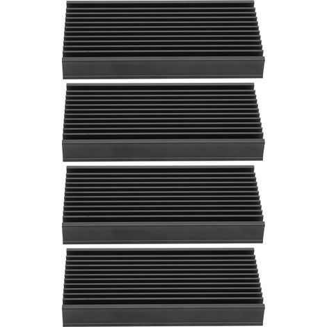 4 dissipateurs thermiques en aluminium Q50x12,7x100 pour refroidissement de puces de circuits imprimés (1/5)