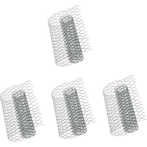 4 Rouleaux De Fleur Filet Fil De Fleur Grillage De Poulet Filet De Jardin Grillage Hexagonal Grillage Filet De Volaille Grillage Pour Le Bétail Cadre En Fil De Poulet Fil (1/5)