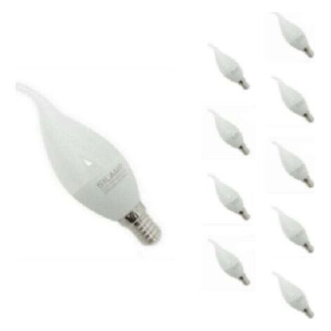 LED E14 Flamme 8W 220V Ø38mm (Pack de 10) - Blanc Froid 6000K - 8000K - SILAMP (1/2)