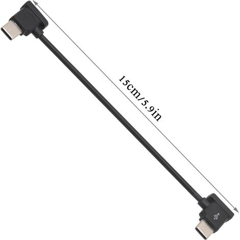 Adaptateur Type-C vers Type-C pour DJI Mavic Air 2 Mini 2 et autres radiocommandes, câble de 15 cm pour la connexion aux téléphones portables. (1/5)