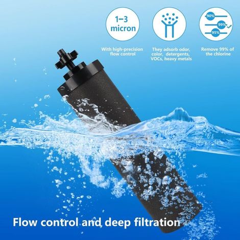 Tigrezy BB9-2 de Remplacement pour Eléments de Purification BB9-2 Black, Doulton Super Sterasyl et Propur Traveller, Nomad, King, Big Series (4 Pack) (1/3)