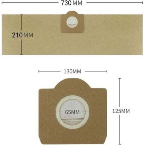 Paquet de 10 Pour Karcher NT20 NT25 NT30 MV1 MV3 WD3 aspirateur sac à poussière sac poubelle