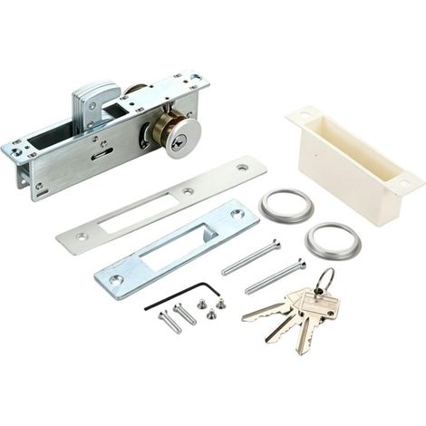 Serrure à mortaise robuste pour portes en verre haute sécurité en acier (1/5)