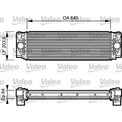 Intercooler, échangeur Valeo 818732 MERCEDES-BENZ 2E0145804 A9065010301