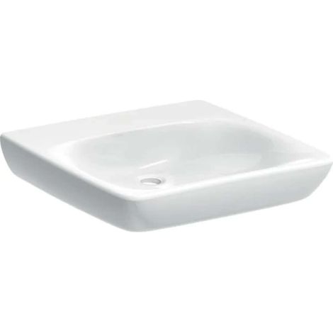 Geberit Selnova Comfort - Lavabo adapté aux PMR, sans trop-plein, sans trou pour robinetterie, blanc 502.771.00.7 (1/2)