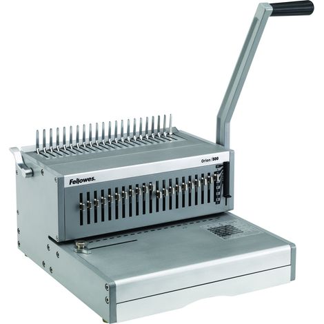 Fellowes 5642601 Rilegatrice a Dorso Plastico Orion, Manuale, Capacità di Rilegatura 500 Fogli, Silver (1/5)