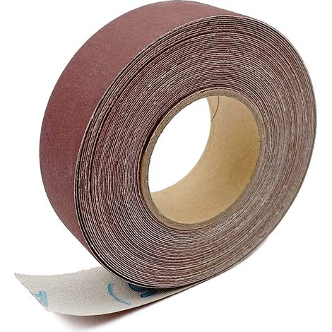 Rouleau de papier de verre 400 Grit 8m x 2,5 cm Toile d'émeri à l'oxyde d'aluminium Sable abrasif pour les meubles, le bois, la finition, le ponçage des métaux, le polissage des voitures (1/5)