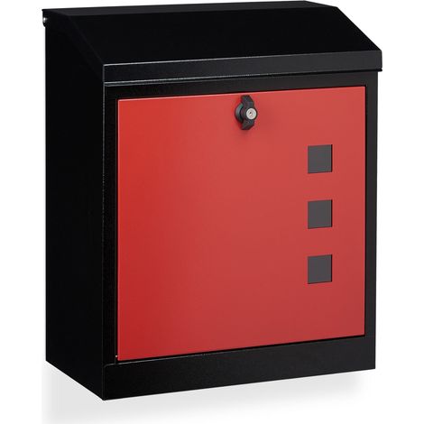 Cassetta postale da parete XL per posta voluminosa 53 x 43,5 x 26 cm in acciaio zincato nero 130005249
