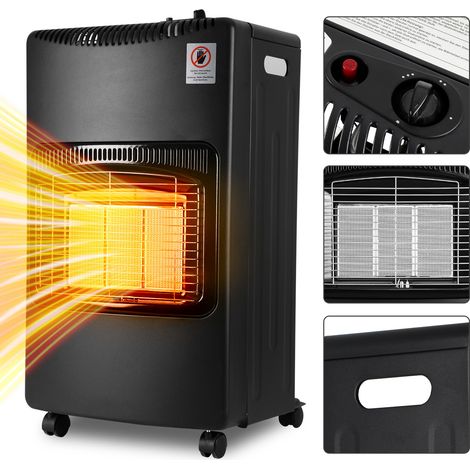 Randaco Calefactor de gas por infrarrojos plegable de 4,2 kW, manguera y regulador con convertidor europeo (1/5)