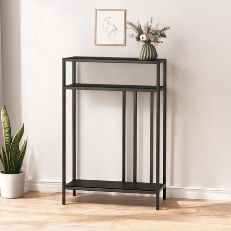 Console nero en metallo 55 x 30 x 85 cm (1/5)