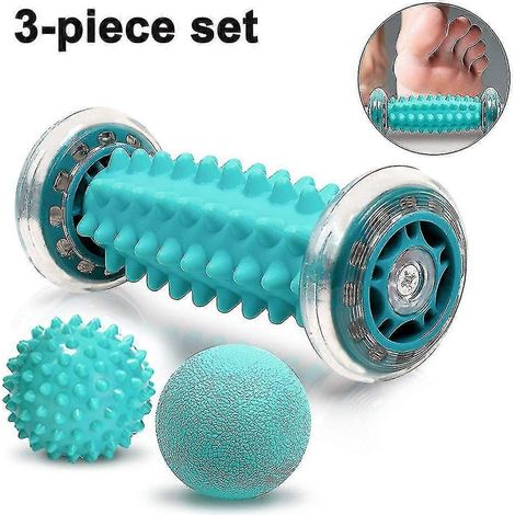 Ensemble de 3 rouleaux de massage pour les pieds et balles de massage à picots (2024) (1/5)