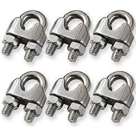 Lot de 6 colliers de serrage M10 9,5 mm en acier inoxydable 304 (1/5)