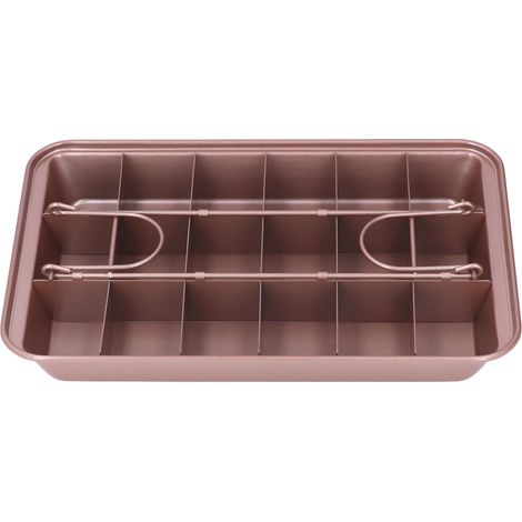 Antihaftbeschichtete Brownieform aus Kohlenstoffstahl zum Backen und für Desserts (1/5)