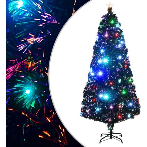 Arbre de Noël pré-éclairé avec support 180 cm fibre optique (1/5)