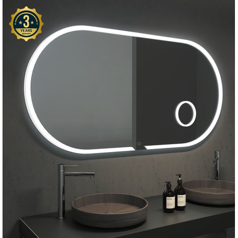 LEDIMEX-  Espejo Baño 110X55cm con Led y Antivaho Cromado
