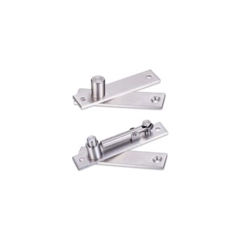 Charnière de porte pivotante dissimilée à 360 degrés en acier inoxidable robuste con vis de réglage pour portes en bois et étagères - Crezuo