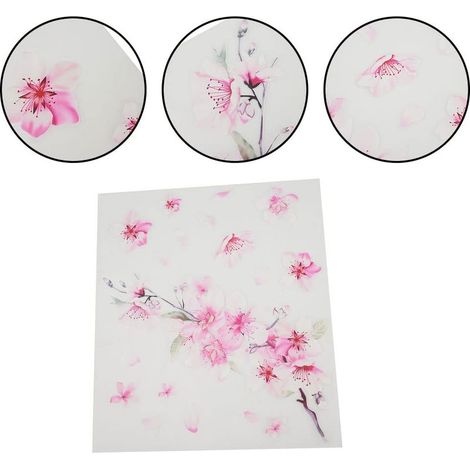 Set di 2 adesivi in vinile per auto, moto e decorazione d'interni. Motivo con fiori di ciliegio rosa. (1/5)