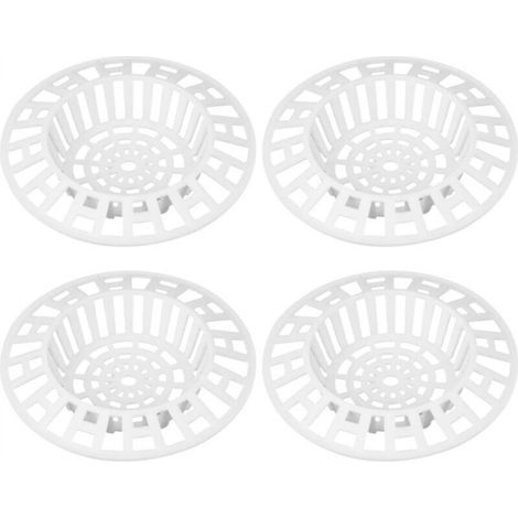 Plastic sink strainer for kitchen and bathroom – White (pack of 4) (1/4)