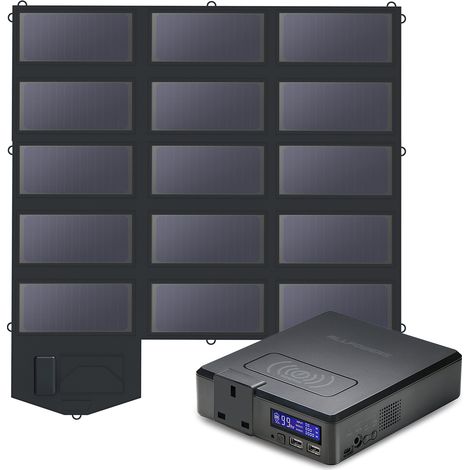 Power Station Solar Generator AC Power Bank 200W 154Wh with 100 W Solar Panel for Outdoors Camping Travel Emergency Allpowers S200 (1/5)