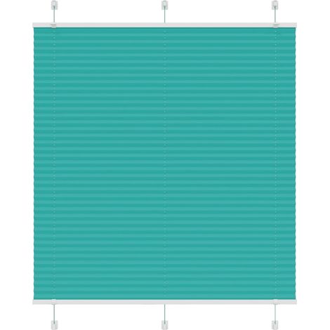 Plissee Petrolgrün 120x100 cm Stoffbreite 119,4 cm Polyester