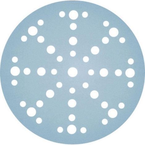 575154 Disque abrasif Granat D150 P40 – Lot de 10 disques – Pour ponçage laques modernes et supports durs – 49 trous pour aspiration (1/5)
