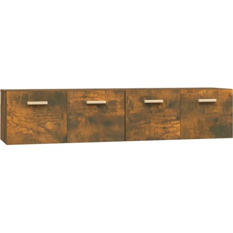 Maison Exclusive - Mobili Parete 2 pz Rovere Fumo 80x35x36,5 cm Legno Multistrato