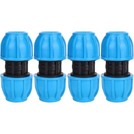 4 Pcs PE en Plastique 25mm à 25mm Droite Tuyau d'eau Connecteur PPR PE PVC Tuyau Connexion Raccord