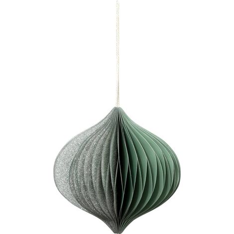 Origami-Weihnachtskugel grün 90mm - Atmosphera créateur d'intérieur