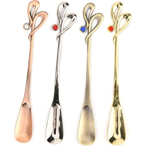 Cuillère à café vintage pour dessert, glace, gâteau et thé - Lot de couverts en métal pour cuisine, bar et salle à manger.