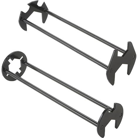 Lot de 2 Clés de Lavabo Multifonctionnelles, Clé de Plomberie Universelle 7 Tailles Pour Évier, Robinet, Cuisine, Salle de Bain et Espaces Restreints