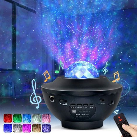 LED-Projektorlampe, Sternenhimmel-Projektor mit Fernbedienung, Timer und Bluetooth-Lautsprecher (1/5)