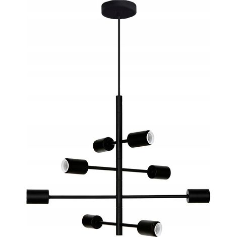 Lámpara de techo tipo araña colgante para sala de estar, cocina, habitación negra, loft moderno (1/5)